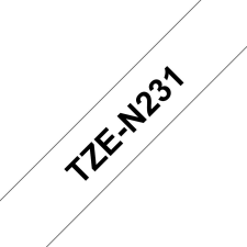 Brother TZe-N231 P-touch szalag (12mm) Black on White - 8m címkézőgép
