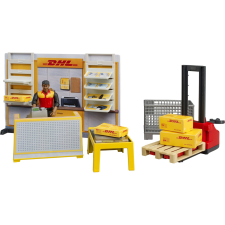 Bruder 62251 Bworld DHL Targonca logisztikai központ játékszett (62251) játékfigura
