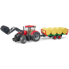 Bruder Case IH Optum 300CVX Bálaszállító pótkocsival (1:16) - Színes