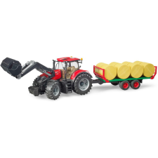Bruder Case IH Optum 300CVX Bálaszállító pótkocsival (1:16) - Színes autópálya és játékautó