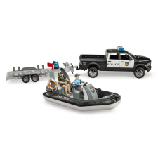 Bruder Dodge RAM 2500 Rendőrségi pickup autó csónakkal (1:16) - Színes autópálya és játékautó