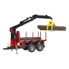 Bruder erdészeti utánfutó markolóval (1:16) (02252) autópálya és játékautó