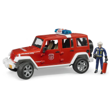 Bruder Jeep Wrangler Unlimited Rubicon tűzoltóság kocsi figurával makett