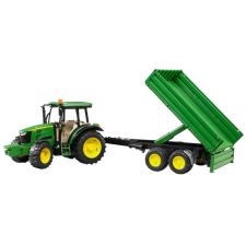 Bruder John Deere 5115M platós utánfutóval autópálya és játékautó
