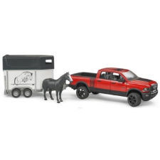 Bruder RAM 2500 Pickup Truck Power Wagon lószállitó utánfutóval (02501) autópálya és játékautó