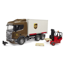 Bruder Scania Super 560R UPS csomagszállító teherautó autópálya és játékautó