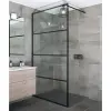  Brugge Walk-in .||. Black zuhanyfal 130, 200cm, 6mm, NANO