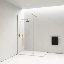  Brugge Walk-in .||. Gold zuhanyfal 100, 200cm, 6mm, NANO kád, zuhanykabin
