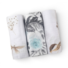BS Textil pelenka 3db-os - Szitakötő/Virág/Madárka mosható pelenka
