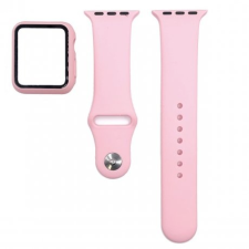 BSTRAP Apple Watch 42mm Silicone szíj tokkal, pink okosóra kellék