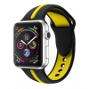 BSTRAP Apple Watch Silicone Line 38/40mm szíj, Black Yellow
