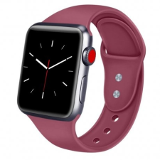 BSTRAP Apple Watch Soft Silicone 42/44mm szíj, Red Wine mobiltelefon kellék
