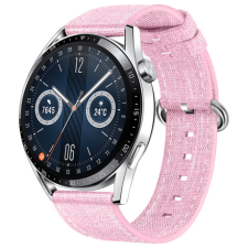 BSTRAP Denim szíj Huawei Watch GT3 46mm, pink okosóra kellék