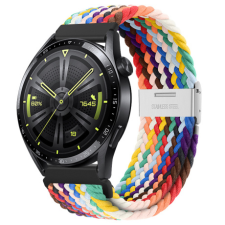 BSTRAP Elastic Nylon 2 szíj Huawei Watch 3 / 3 Pro, rainbow okosóra kellék