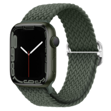 BSTRAP Elastic Nylon szíj Apple Watch 38/40/41mm, olive green okosóra kellék