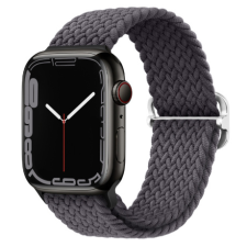 BSTRAP Elastic Nylon szíj Apple Watch 38/40/41mm, space gray okosóra kellék