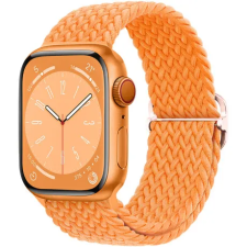BSTRAP Elastic Nylon szíj Apple Watch 42/44/45mm, bright orange okosóra kellék