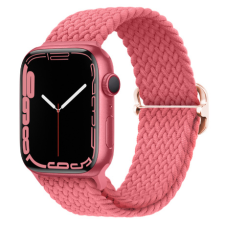 BSTRAP Elastic Nylon szíj Apple Watch 42/44/45mm, bright pink okosóra kellék