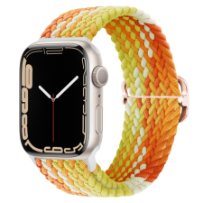 BSTRAP Elastic Nylon szíj Apple Watch 42/44/45mm, fragrant orange okosóra kellék