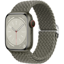 BSTRAP Elastic Nylon szíj Apple Watch 42/44/45mm, olive okosóra kellék