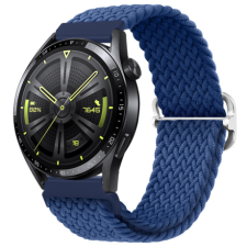 BSTRAP Elastic Nylon szíj Huawei Watch GT2 42mm, cold blue okosóra kellék