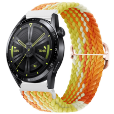 BSTRAP Elastic Nylon szíj Huawei Watch GT/GT2 46mm, fragrant orange okosóra kellék