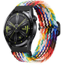 BSTRAP Elastic Nylon szíj Samsung Galaxy Watch Active 2 40/44mm, rainbow okosóra kellék