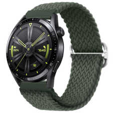 BSTRAP Elastic Nylon szíj Xiaomi Amazfit GTR Mini, olive green okosóra kellék