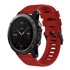 BSTRAP Garmin Fenix 5x Silicone Acton szíj, Dark Red okosóra kellék