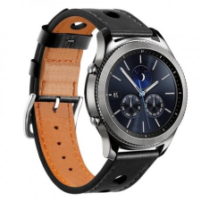 BSTRAP Garmin Venu 2 Leather Italy szíj, Black okosóra kellék