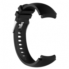 BSTRAP Huawei Watch 3 / 3 Pro Silicone Davis szíj, Black okosóra kellék
