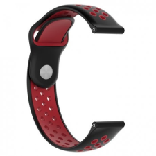 BSTRAP Huawei Watch GT2 42mm Silicone Sport szíj, Black/Red okosóra kellék