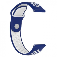 BSTRAP Huawei Watch GT2 42mm Silicone Sport szíj, Blue/White óraszíj