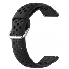 BSTRAP Huawei Watch GT 42mm Silicone Dots szíj, black okosóra kellék