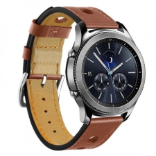 BSTRAP Samsung Galaxy Watch 3 45mm Leather Italy szíj, Brown okosóra kellék