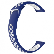 BSTRAP Samsung Galaxy Watch 42mm Silicone Sport szíj, Blue/White óraszíj