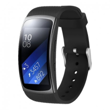BSTRAP Samsung Gear Fit 2 Silicone Land szíj, Black mobiltelefon kellék