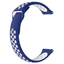 BSTRAP Silicone Sport szíj Garmin Vivoactive 5, blue/white okosóra kellék