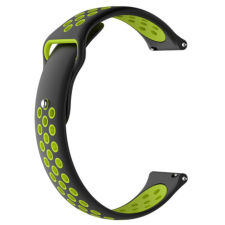 BSTRAP Silicone Sport szíj Xiaomi Amazfit GTR Mini, black/Green okosóra kellék