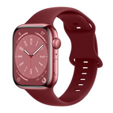 BSTRAP Smooth Silicone szíj Apple Watch 38/40/41mm, claret okosóra kellék