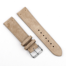 BSTRAP Suede Leather szíj Samsung Galaxy Watch 3 41mm, beige okosóra kellék