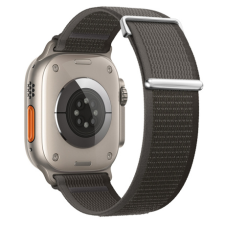 BSTRAP Velcro Nylon szíj Apple Watch 38/40/41mm, black gray okosóra kellék