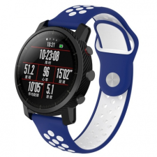 BSTRAP Xiaomi Amazfit Bip Silicone Sport szíj, Blue/White mobiltelefon kellék