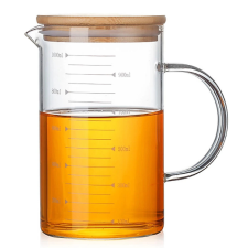 BT1000ml-es üveg mérőpohár tetővel konyhai eszköz