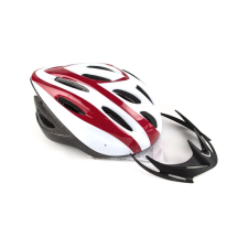 BTA Rider unisex bukósisak, M-es (54-58 cm), fehér-piros kerékpáros sisak