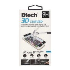 BTECH Üvegfólia Iphone 7/8+ 3D fekete mobiltelefon kellék