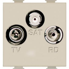 Bticino MATIX TV-R-SAT aljzat Elefántcsont 2 modulos A5210M2D  - Bticino villanyszerelés