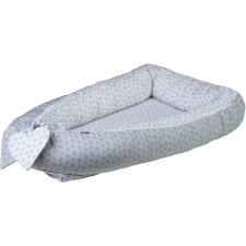 BUBABA babafészek pamutvászon L méret - Grey flower babafészek