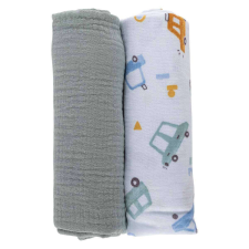 BUBABA muslin pelenka 70x70 cm (2 db)-mint/white mosható pelenka