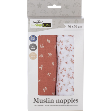 BUBABA muslin pelenka 70x70 cm (2 db)-Red mosható pelenka
